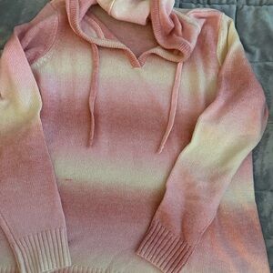 Belle by Kim Gravel pink hooded sweater